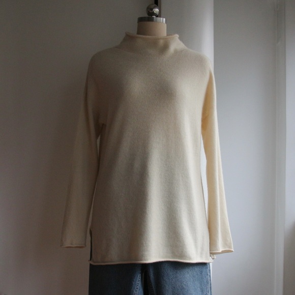 Eileen Fisher Cashmere Turtleneck Tunic Sweater - Picture 3 of 6